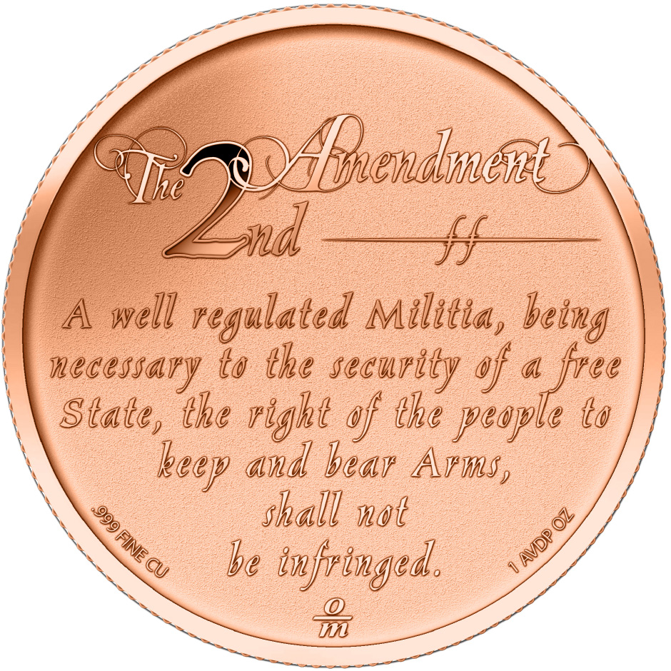 Picture Two: Osborne Mint – 2nd Amendment Copper Round Reverse

All four, one once copper, collectible rounds feature a shared reverse design scribing the actual verse of the 2nd Amendment.
  
#2A #WeThePeople #GunRights

www.OsborneMint.com
