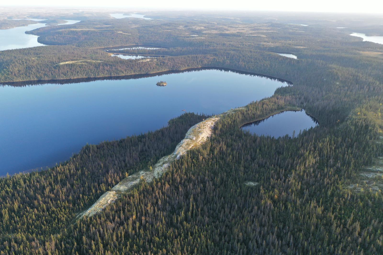 Pegmatite Outcrop at Lac Belanger, Quebec