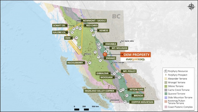 DEM Property Location in Province-Wide Geological Context