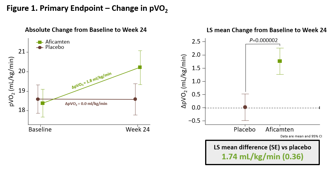 Figure 1. Primary Endpoint Change in pVO2