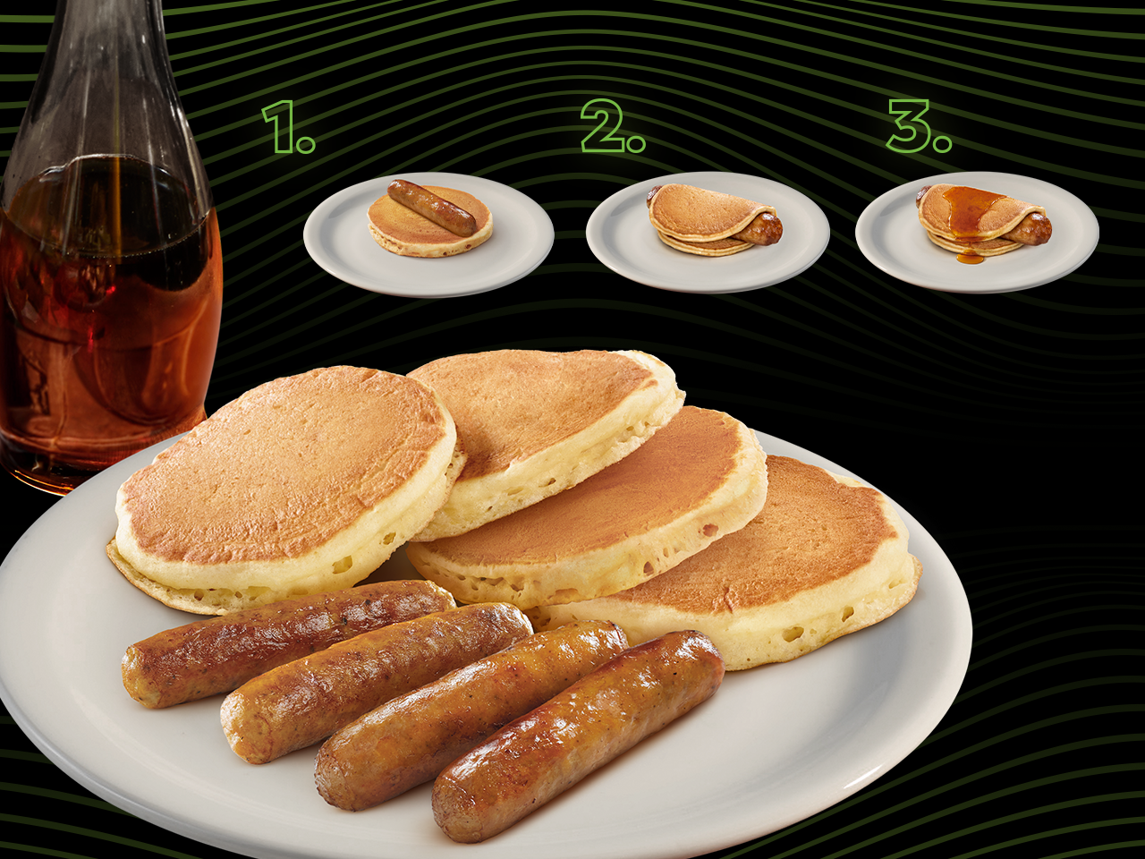 NVIDIA Breakfast Bytes Available To-go on Dennys.com for a limited time. Stack, Wrap, Pour & YUM!