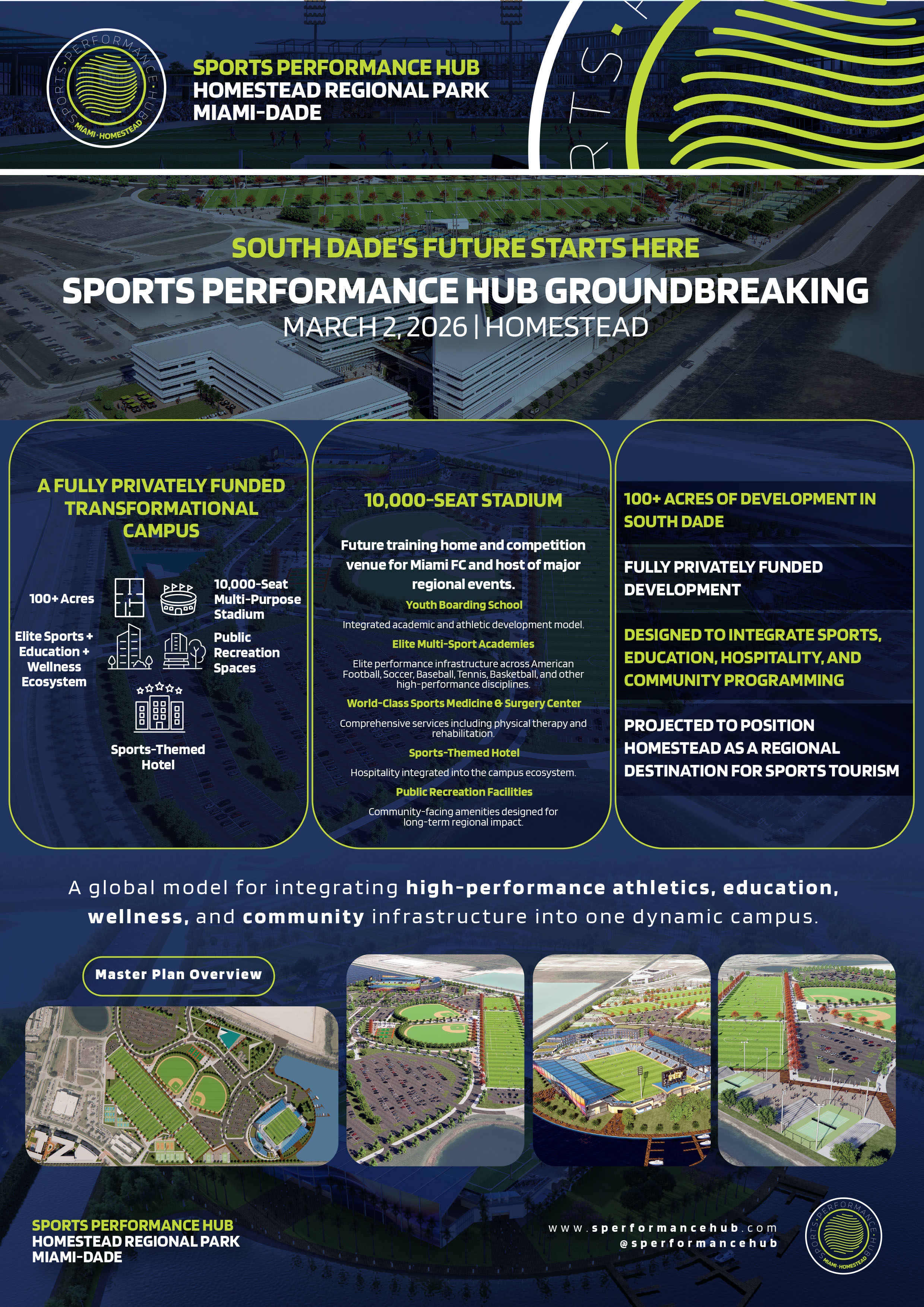 The construction of the Sports Performance Hub campus kicks off in Miami, Silva International is among the founders.
