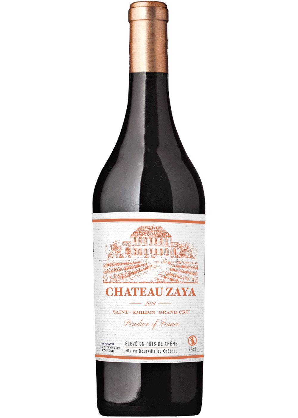 Chateau Zaya features a new label as part of the rebranding of the former Chateau la Garelle, in the St. Emilion Grand Cru AOC in Bordeaux