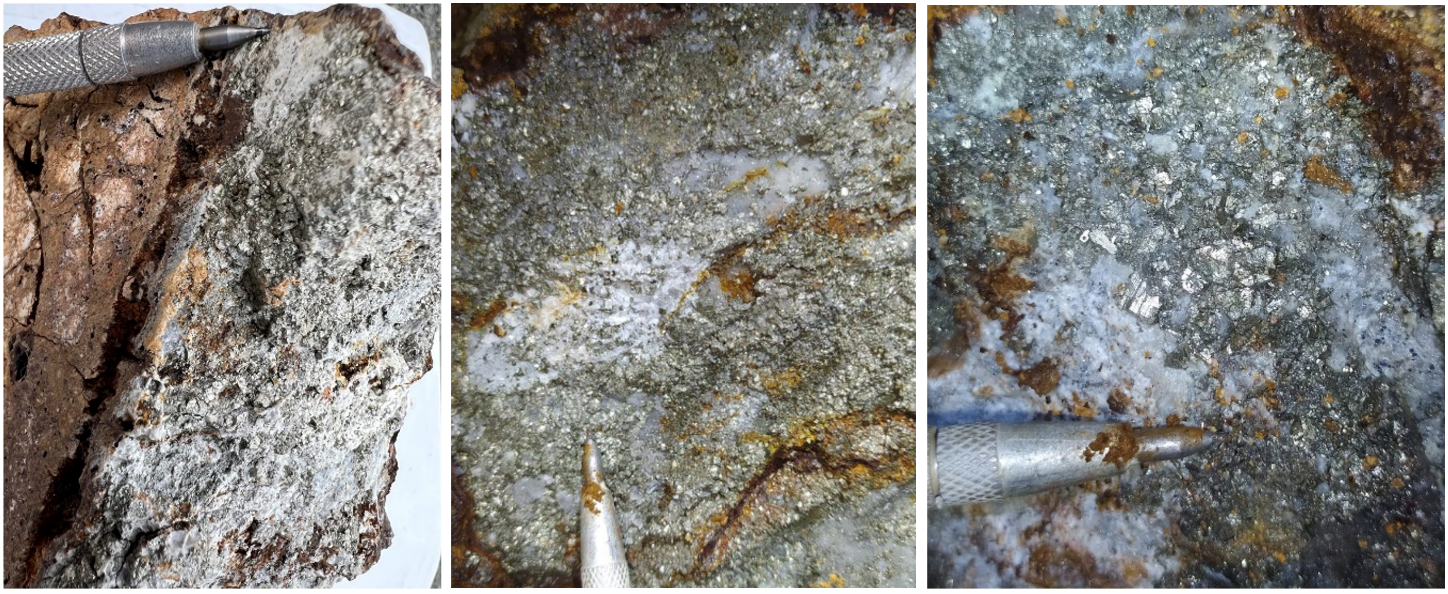 Figure 3: Photos of High-Grade Polymetallic Grab Samples Taken at Olympus