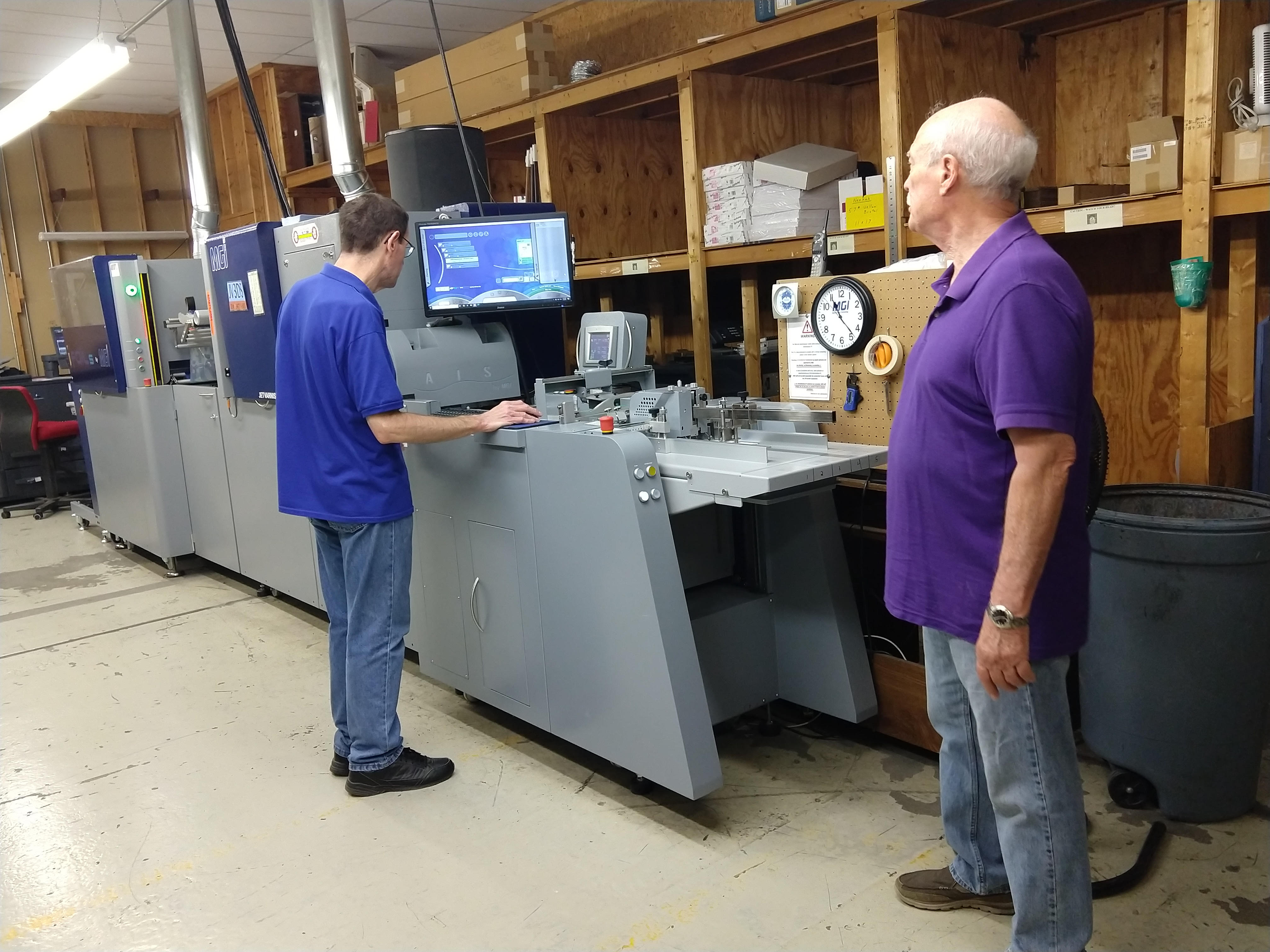 Konica Minolta’s MGI JETvarnish 3D One is up and running at Kester Imaging in Arkansas City, Kansas.