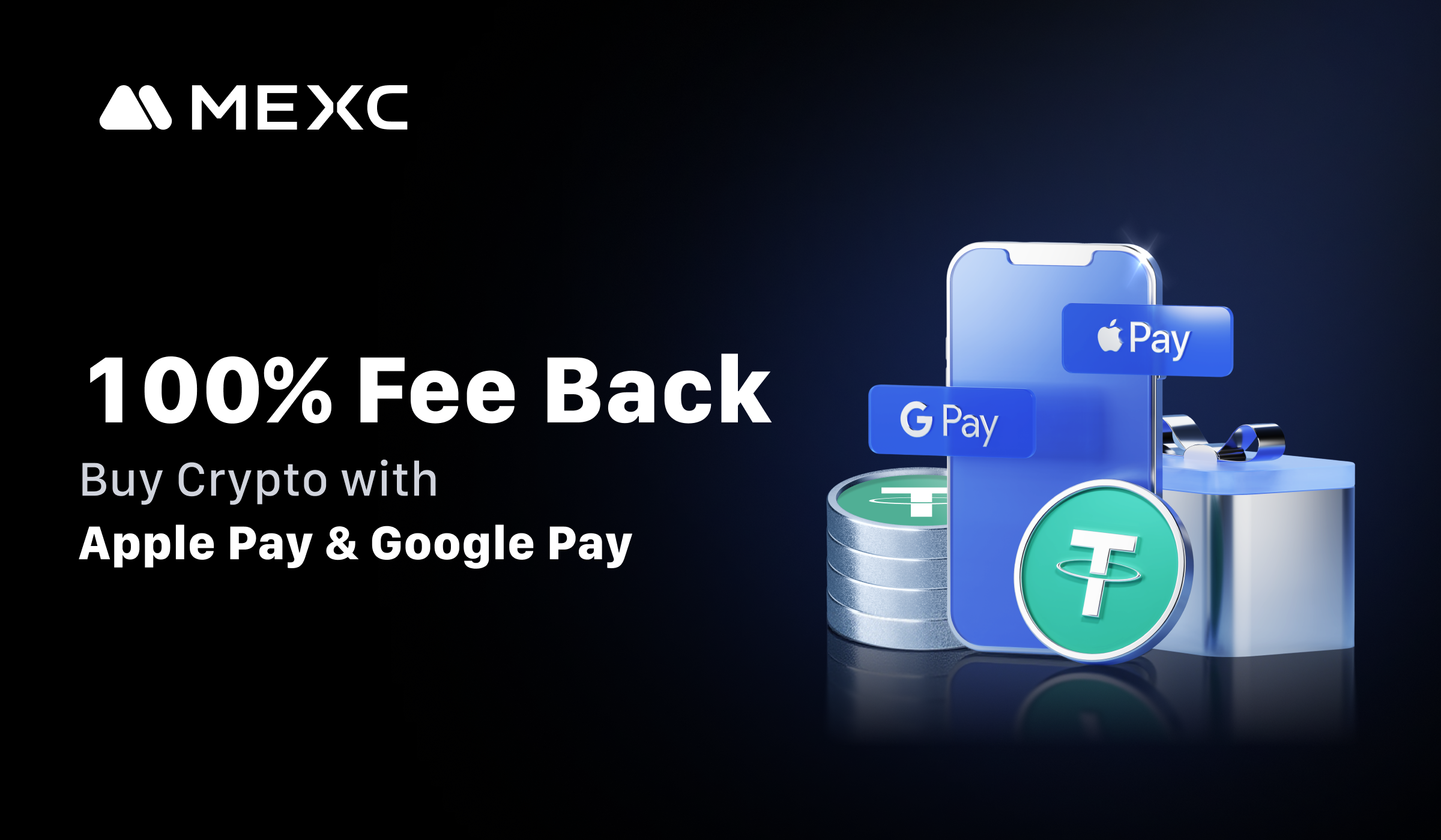 MEXC Supports Apple Pay and Google Pay with 100% Fee Cashback Celebration Event