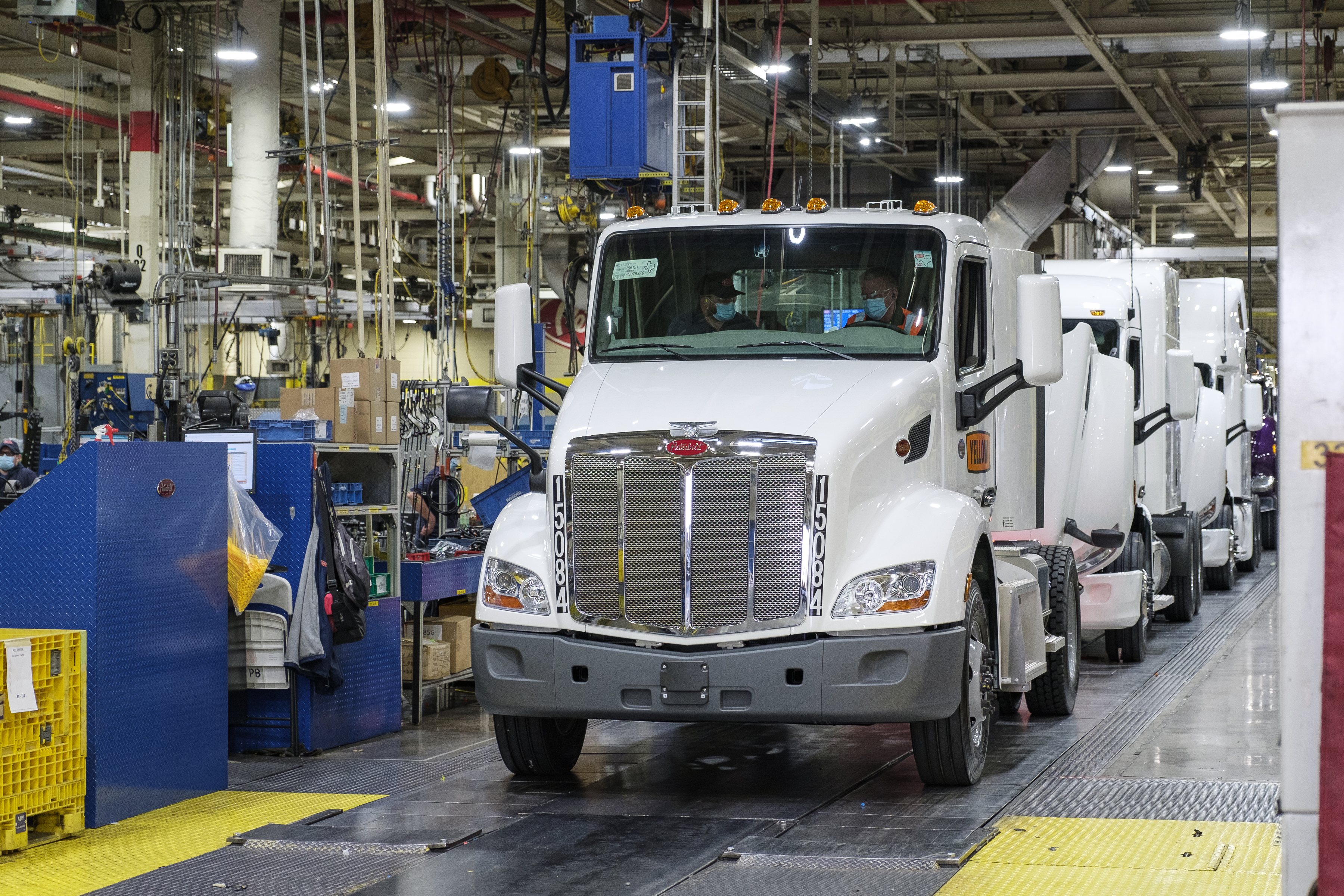 Peterbilt Motors Company assembly line, Denton, Texas. 