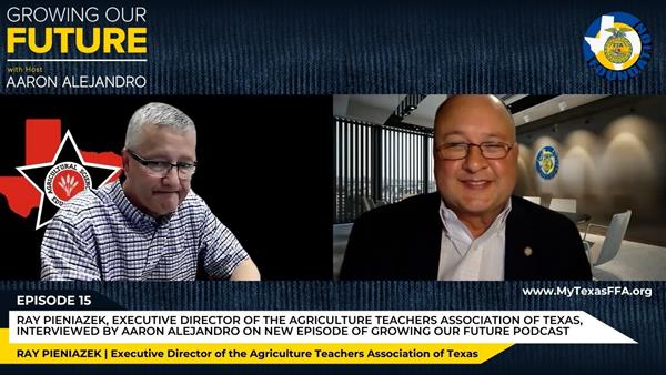 Host Aaron Alejandro and Ray Pieniazek on Agricultural Science Teachers