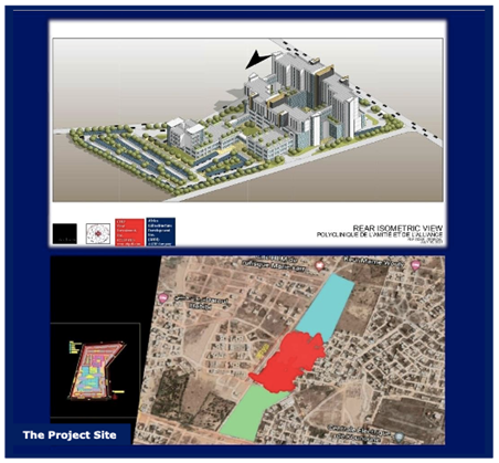 P2A Hospital Project consisting of 300 hospital beds and 250 hotel dormitory rooms, with a proposed project cost of about $160 million