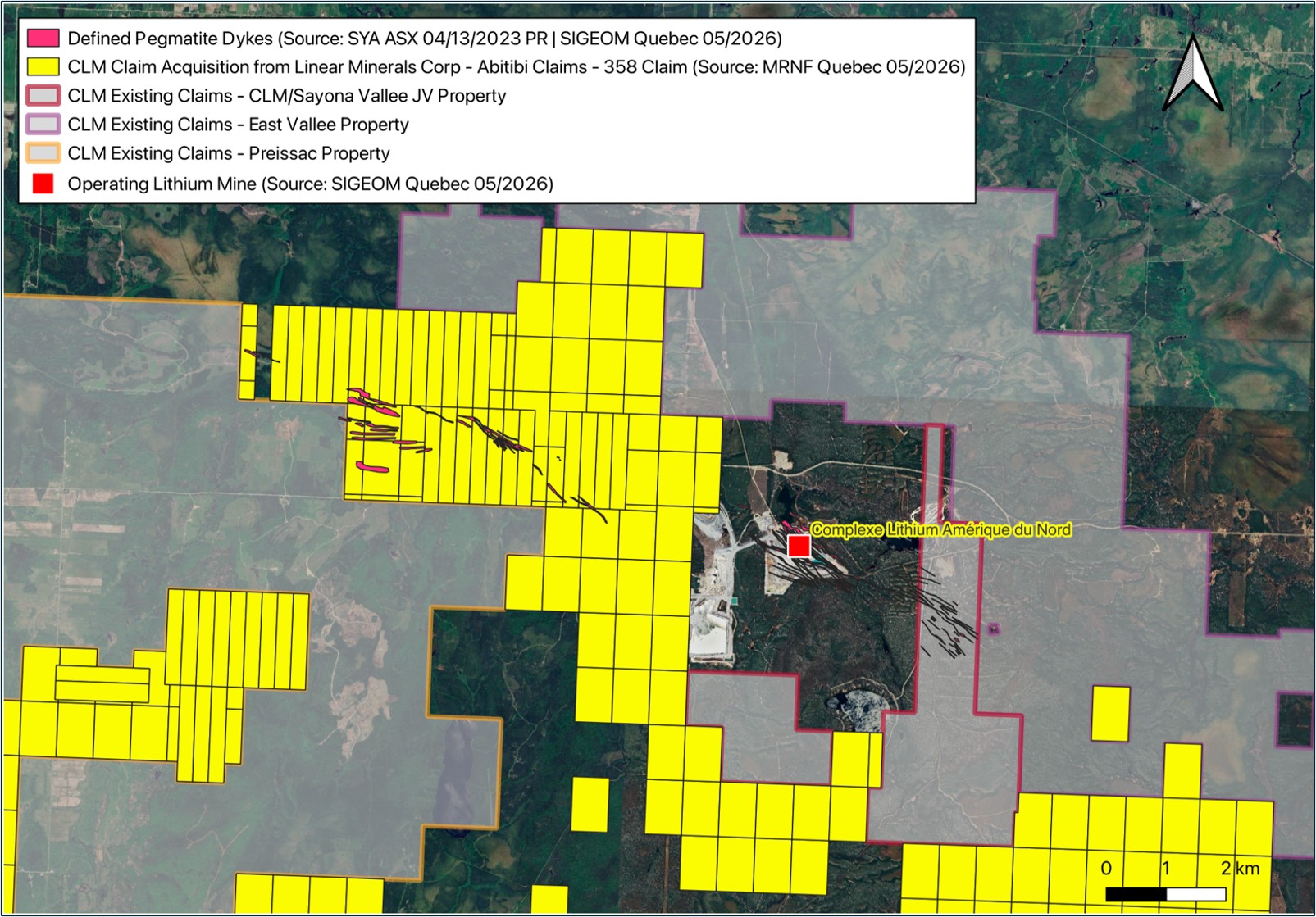 Linear Minerals Corp | Abitibi Region | Define Pegmatite Dykes Adjacent to Active Open-Pit Mine