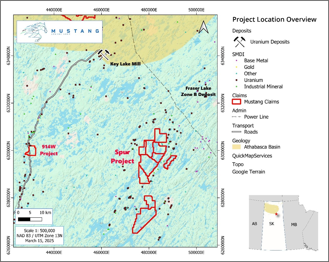 Mustang Energy Corp. Spur Project Location Map1