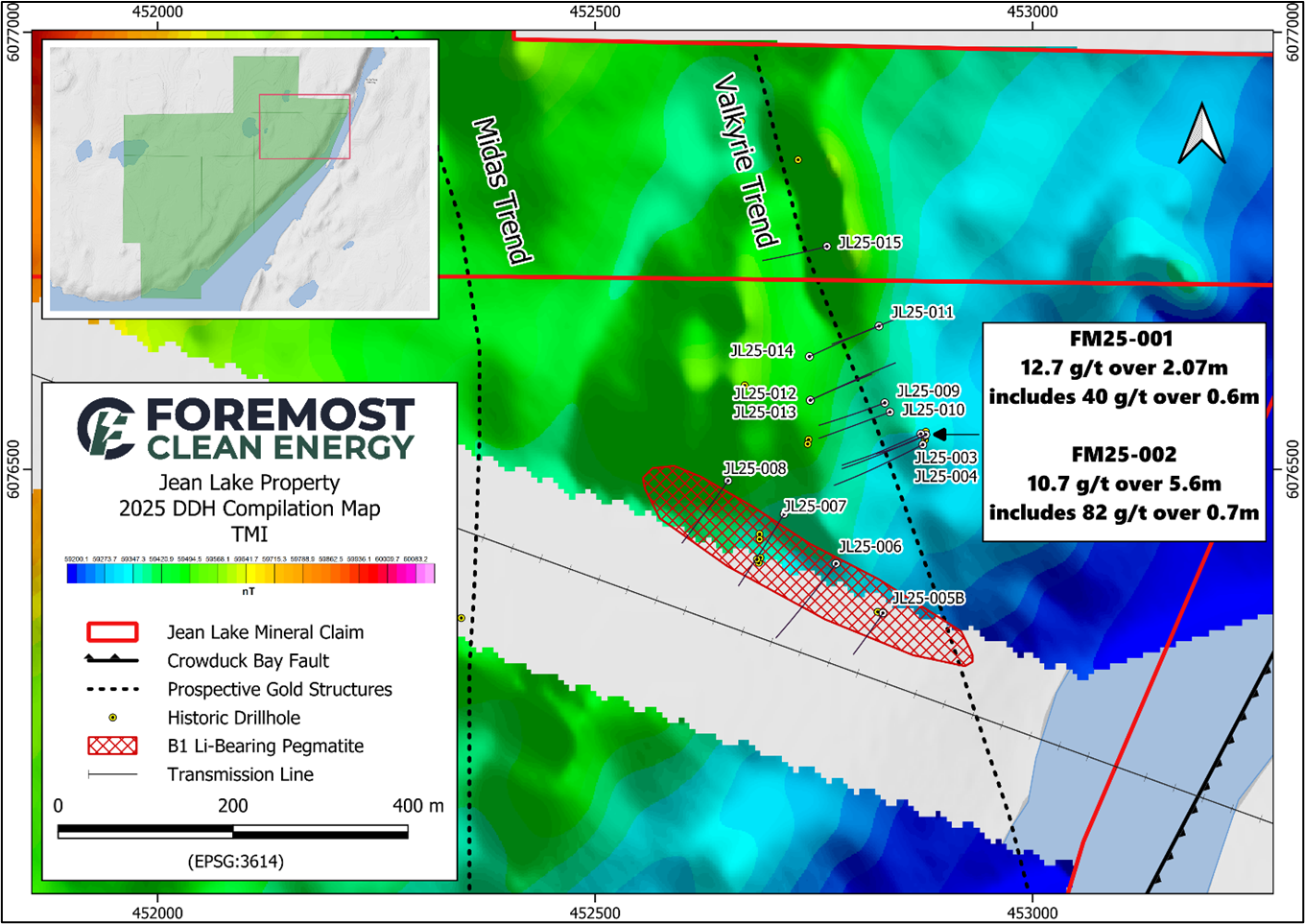 Jean Lake 2025 DDH Compilation Map 