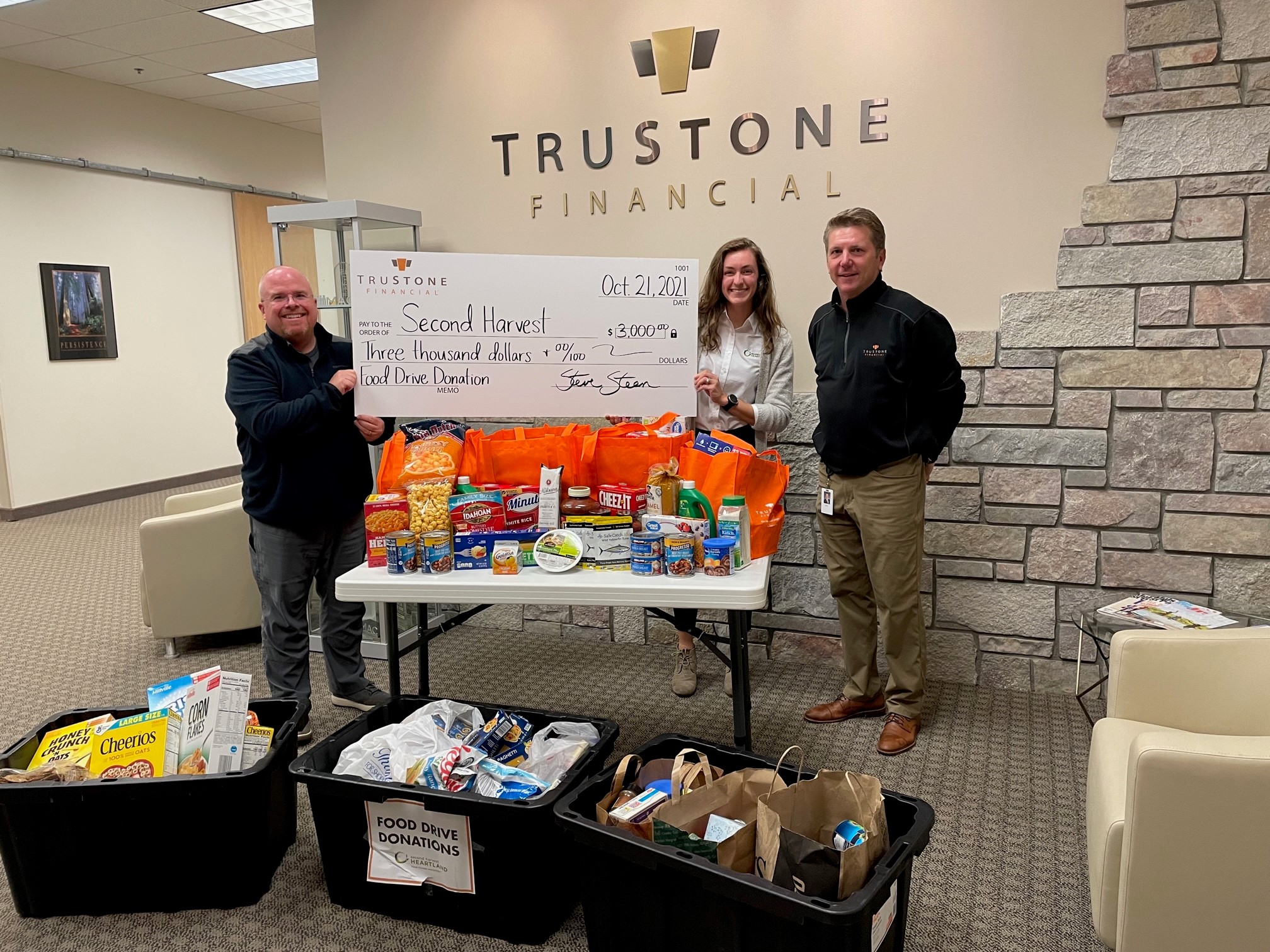 Second Harvest Heartland Check Presentation