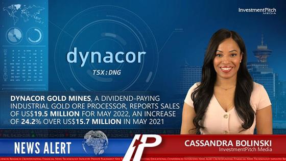 Dynacor Gold Mines reports unaudited gold sales of US$19.5 million for May 2022, an increase of 24.2% over US$15.7 million in May 2021: Dynacor Gold Mines reports unaudited gold sales of US$19.5 million for May 2022, an increase of 24.2% over US$15.7 million in May 2021