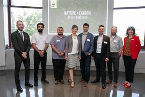 Final award recipients at WWF-Canada's Nature x Carbon Tech event