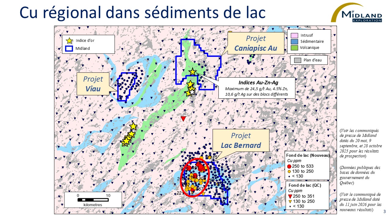 Figure 3 Cu régional dans sédiments de lac