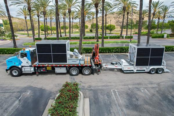 Beam Global-ARC Mobility trailer deploying two EV ARC charging systems