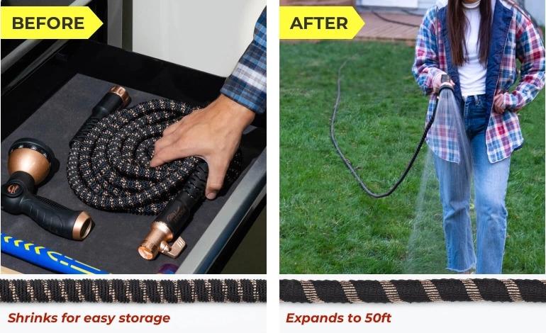 Copper Bullet Hose - before after