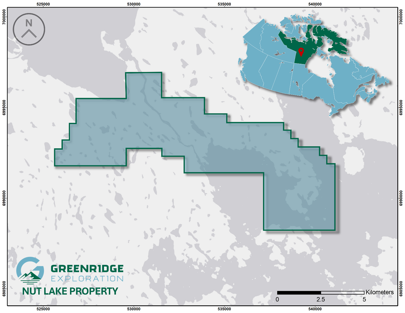 Nut Lake Project claim map