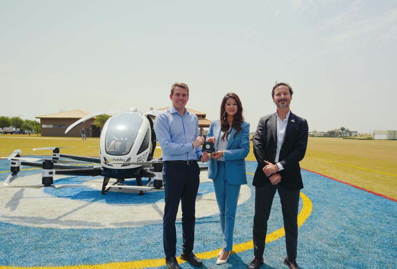 EH216-S Pilotless eVTOL Completes First Flight in Brazil