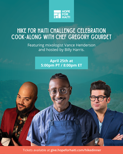 Virtual Cook-Along Featuring Celebrity Chef Gregory Gourdet