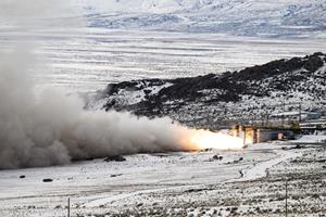 Northrop Grumman Test Fires Stage-One Solid Rocket Motor for Sentinel Missile