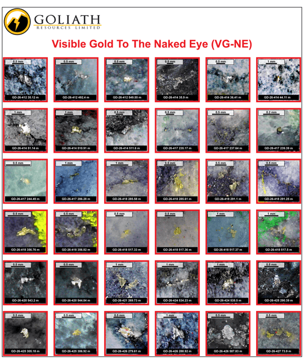 Visible Gold to the Naked Eye (VG-NE)