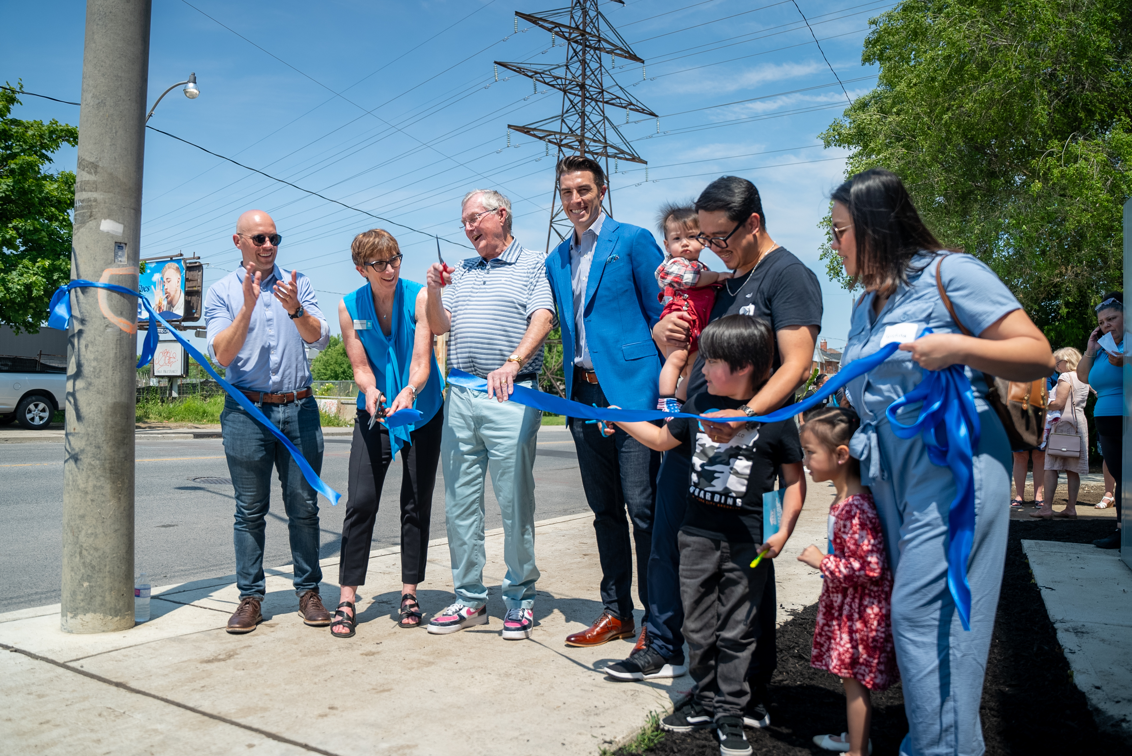 Ribbon Cutting for New Street, Ed Clark Gardens