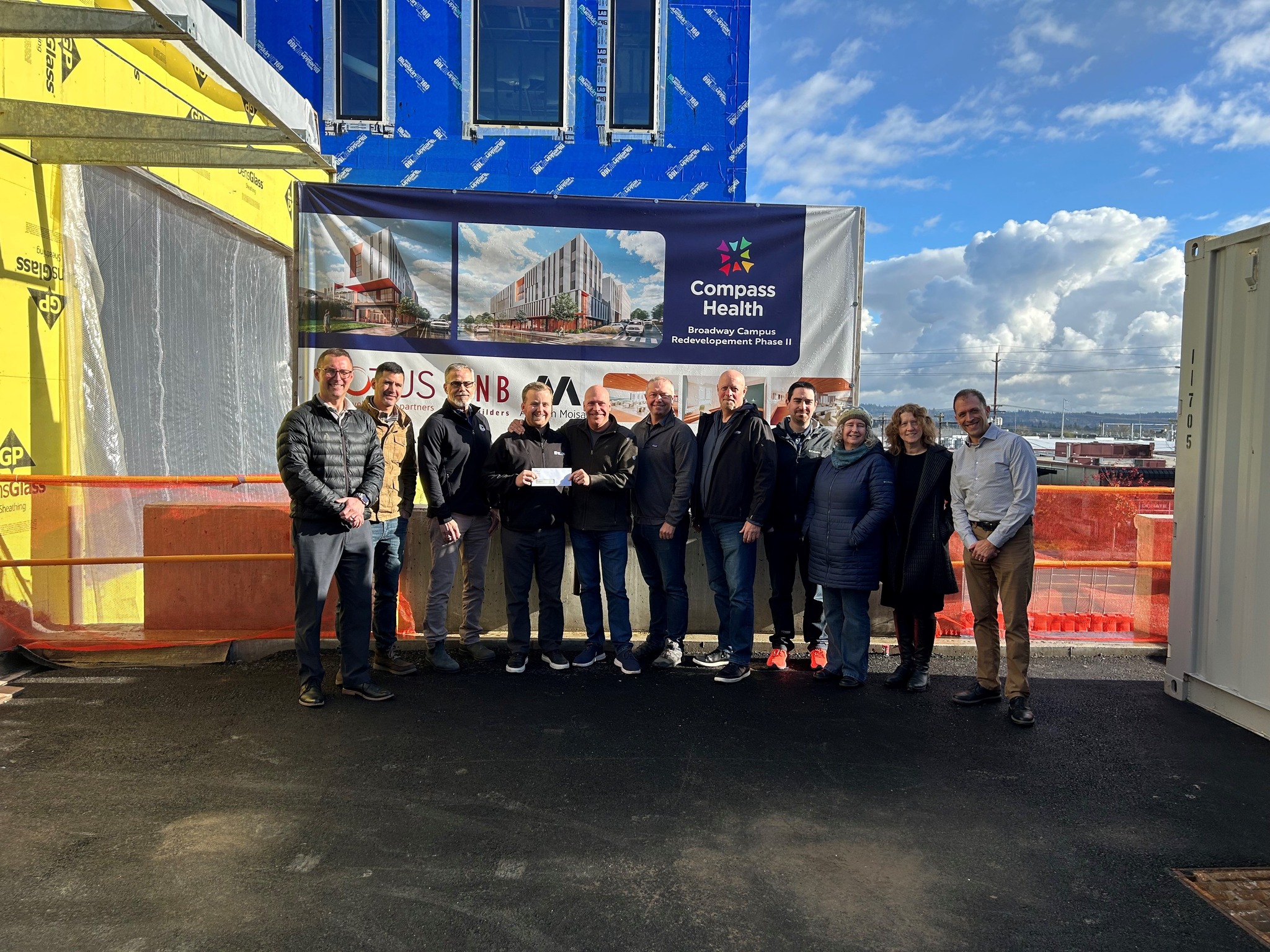 On November 15, 2024, Coastal Community Bank presented a check for $400,000 to Compass Health, including its annual pledge for the company's initial gift and the $300,000 donation from the Federal Home Loan Bank of Des Moines Member Impact Fund