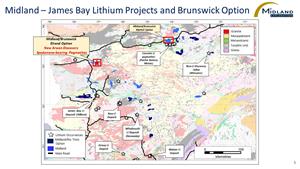 Figure 1 MD-JB Lithium Projects and Brunswick Option