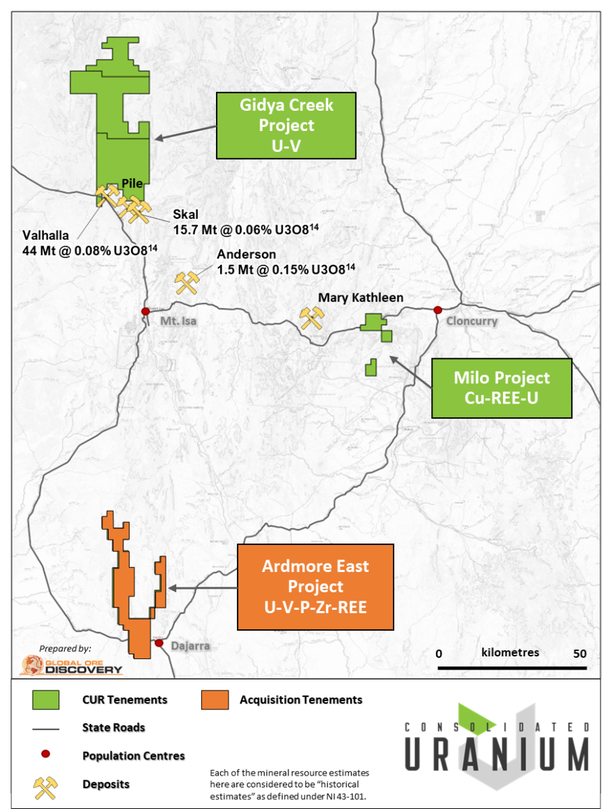 Location of Ardmore East Project