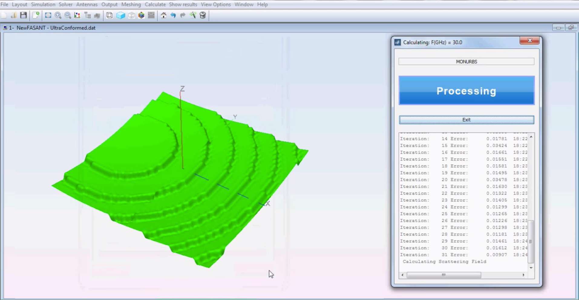 Ultra-ConformedReflectorsModule_CollimatedBeam_Example