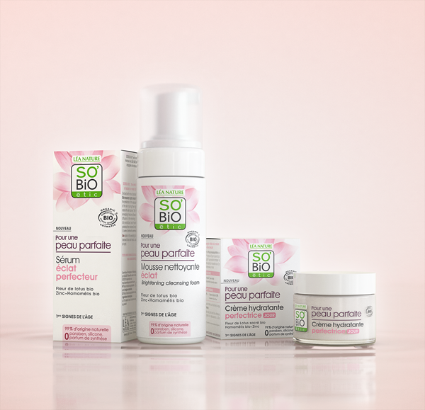 SO’BiO étic®, which is launching its certified organic skincare products in the U.S., is the No. 1 brand in France in natural and organic cosmetics, with total annual revenue exceeding $77 million. The cosmetics are created in a state-of-the-art eco-friendly factory, with unique technologies in France. The launch will focus on SO’BiO étic's® major product line: Pour une Peau Parfaite, a simple skincare routine based on the sacred lotus flower from Vietnam, which minimizes the first signs of aging: