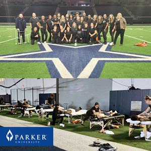 Parker University Massage Therapy Program Alumni Work with The Dallas Cowboys at The Ford Center at The Star in Frisco