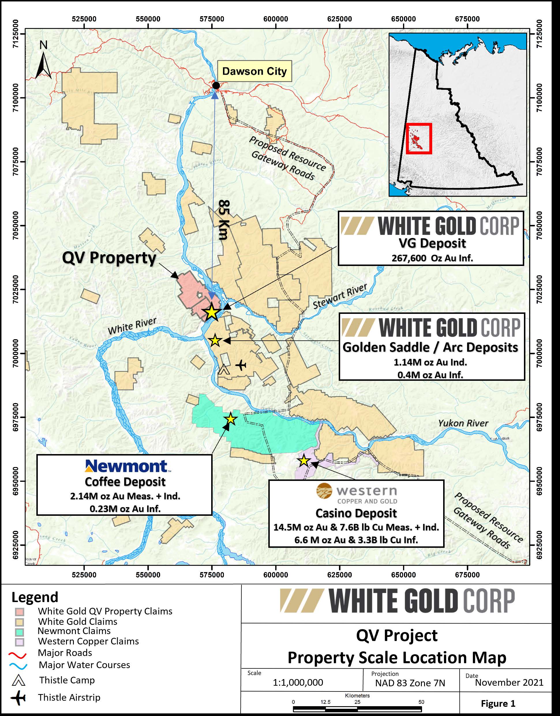 <div>White Gold Corp. Files Technical Report for the VG Deposit Including 16% Increase to Inferred Resources, Located 11 Km North of its Flagship Golden Saddle & Arc Deposits, Yukon, Canada</div>