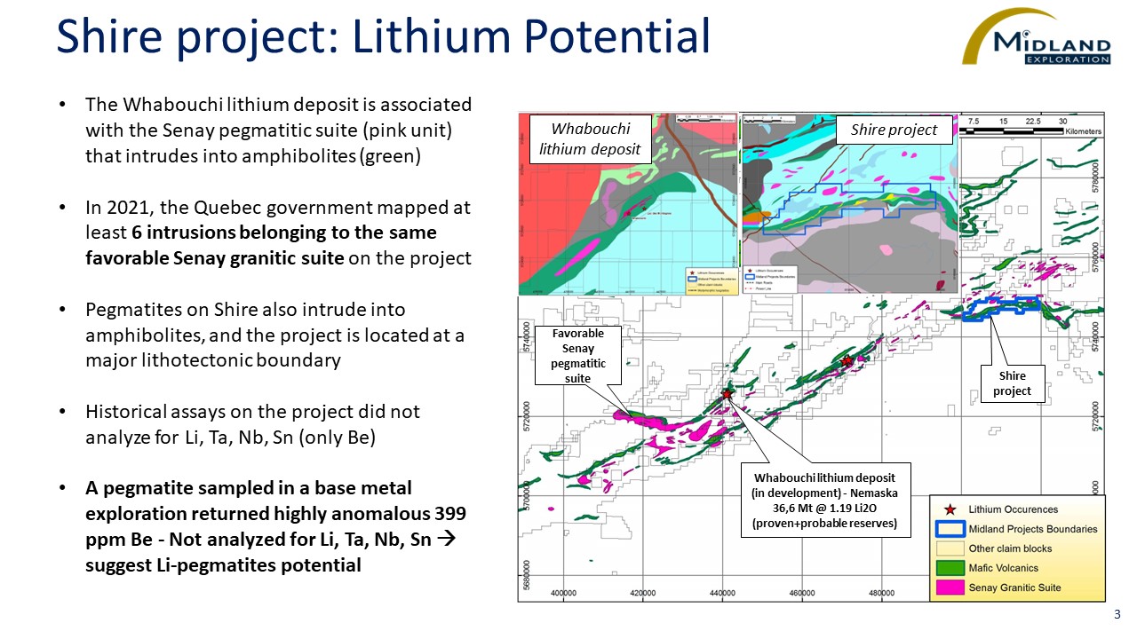 Figure 3 Shire Lithium Potential