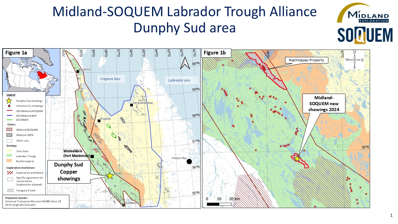 Figure 1 MD-SOQUEM Labrador Trough Alliance Dunphy Sud Area