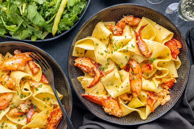 Creamy Lobster & Chive Pappardelle With Yellow Wax Bean Salad & Sweet Cider Vinaigrette_BS_ART 14_W475