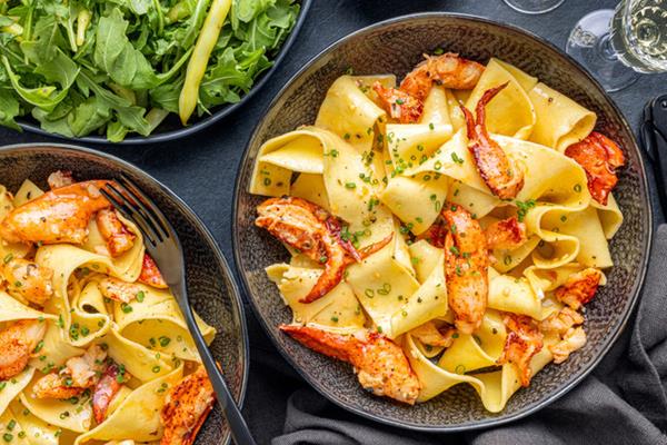 Creamy Lobster & Chive Pappardelle With Yellow Wax Bean Salad & Sweet Cider Vinaigrette_BS_ART 14_W475
