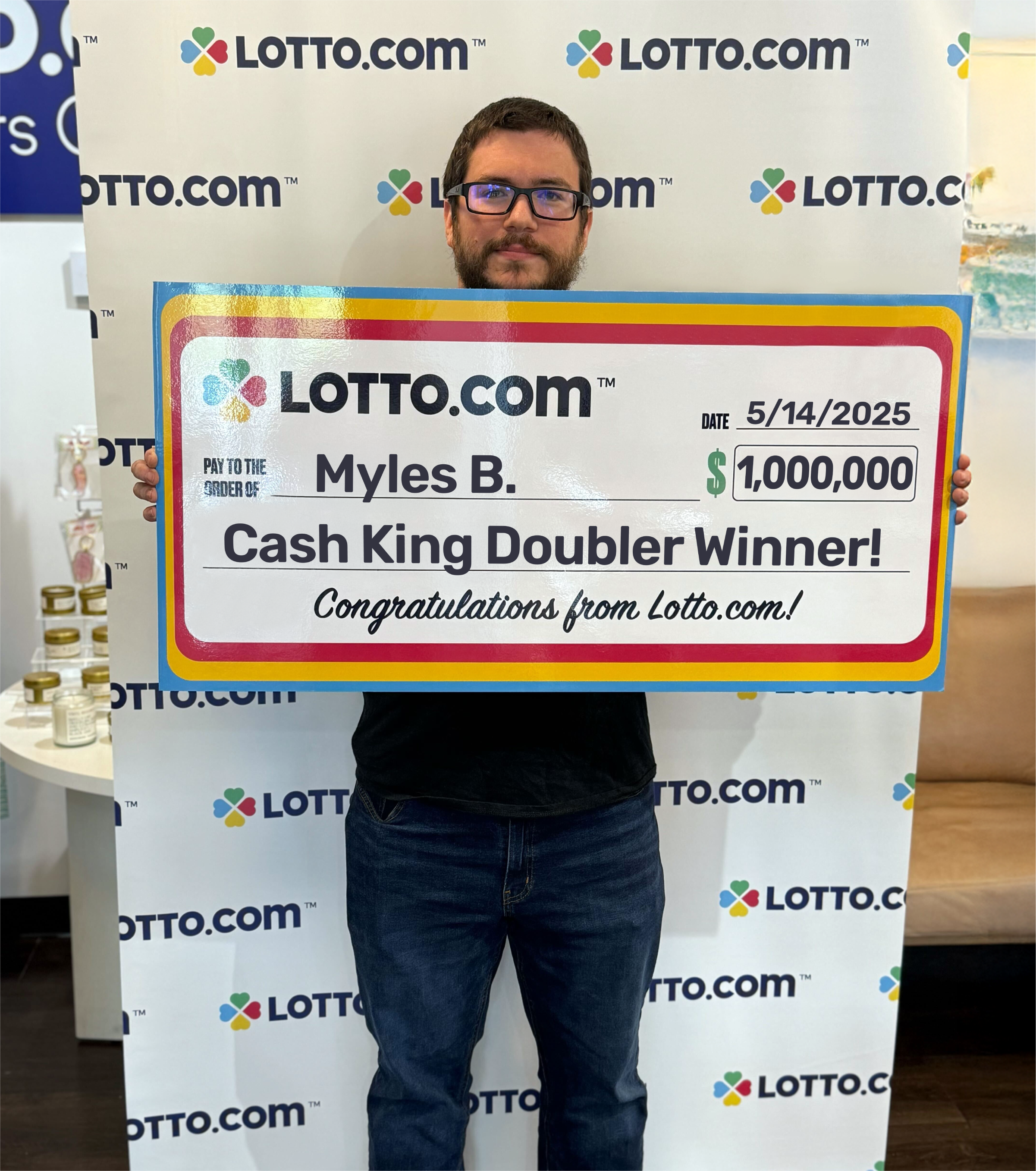 Massachusetts Customer Wins $1,000,000 Grand Prize Cash King Doubler Scratch Game on Lotto.com