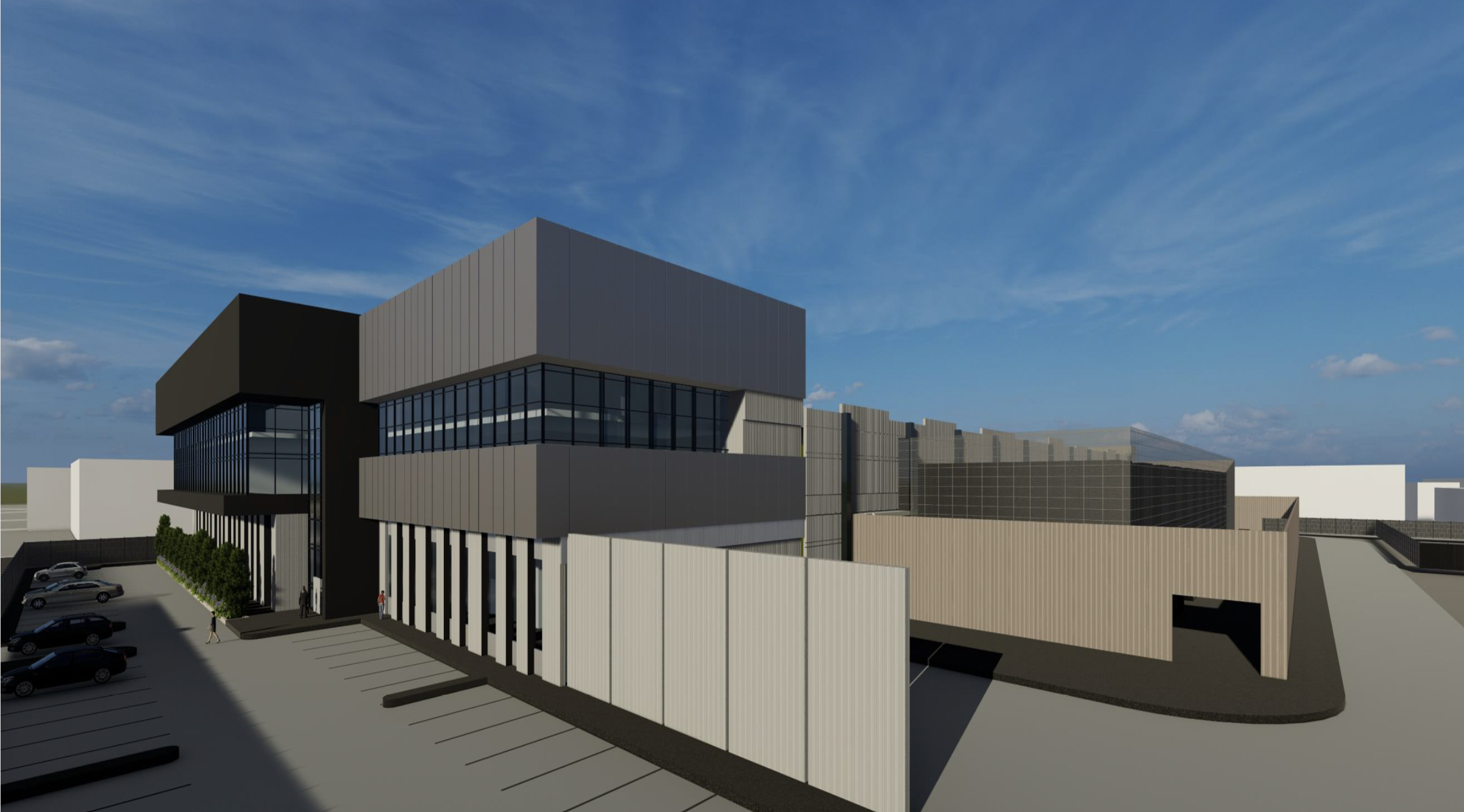 Rendering of Cologix's Scalelogix COL4 Data Center in Columbus, Ohio.