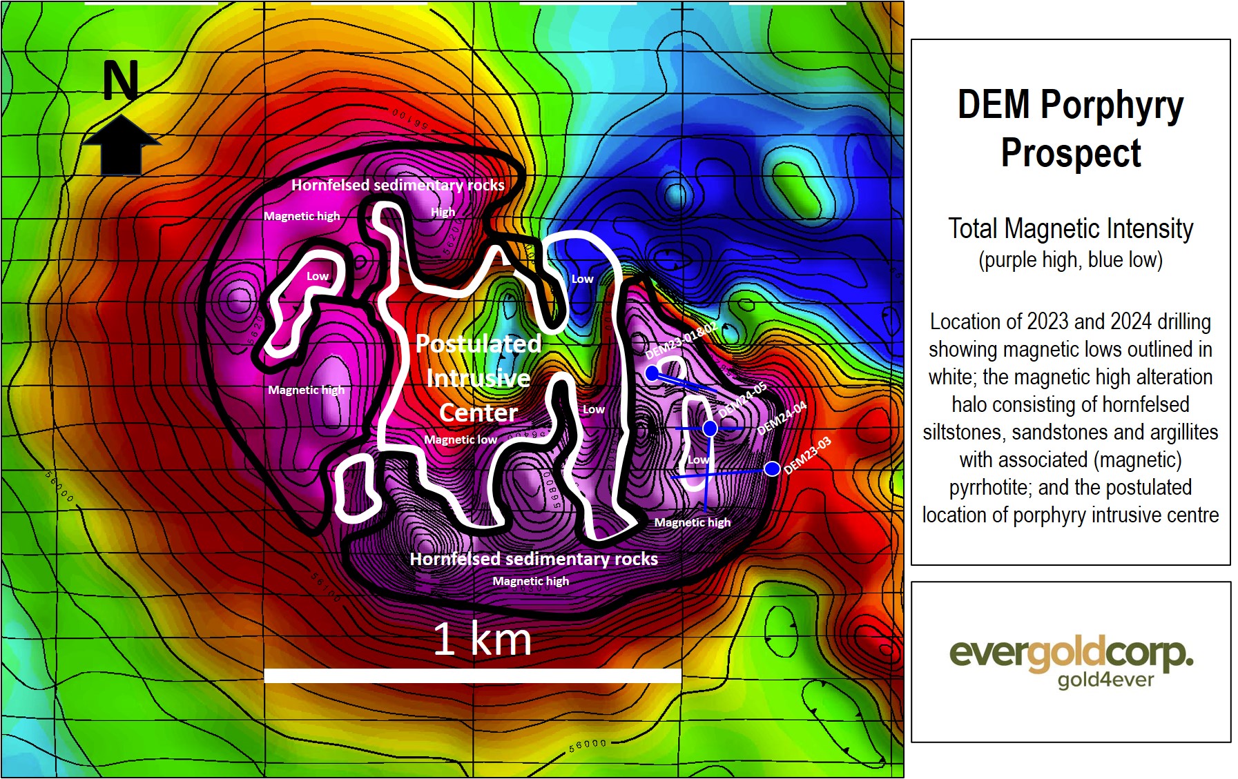 Figure 2 - DEM prospect on total magnetic intensity