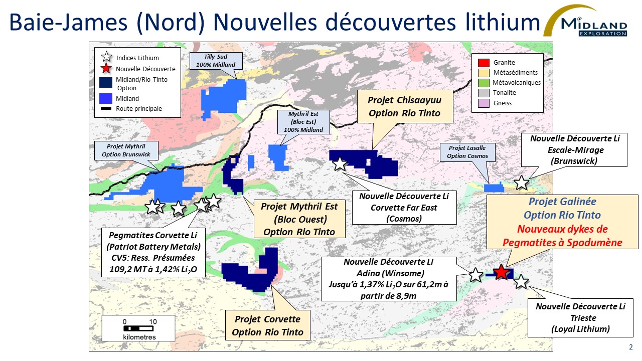 Figure 2 BJ(Nord) Nouvelles découvertes lithium