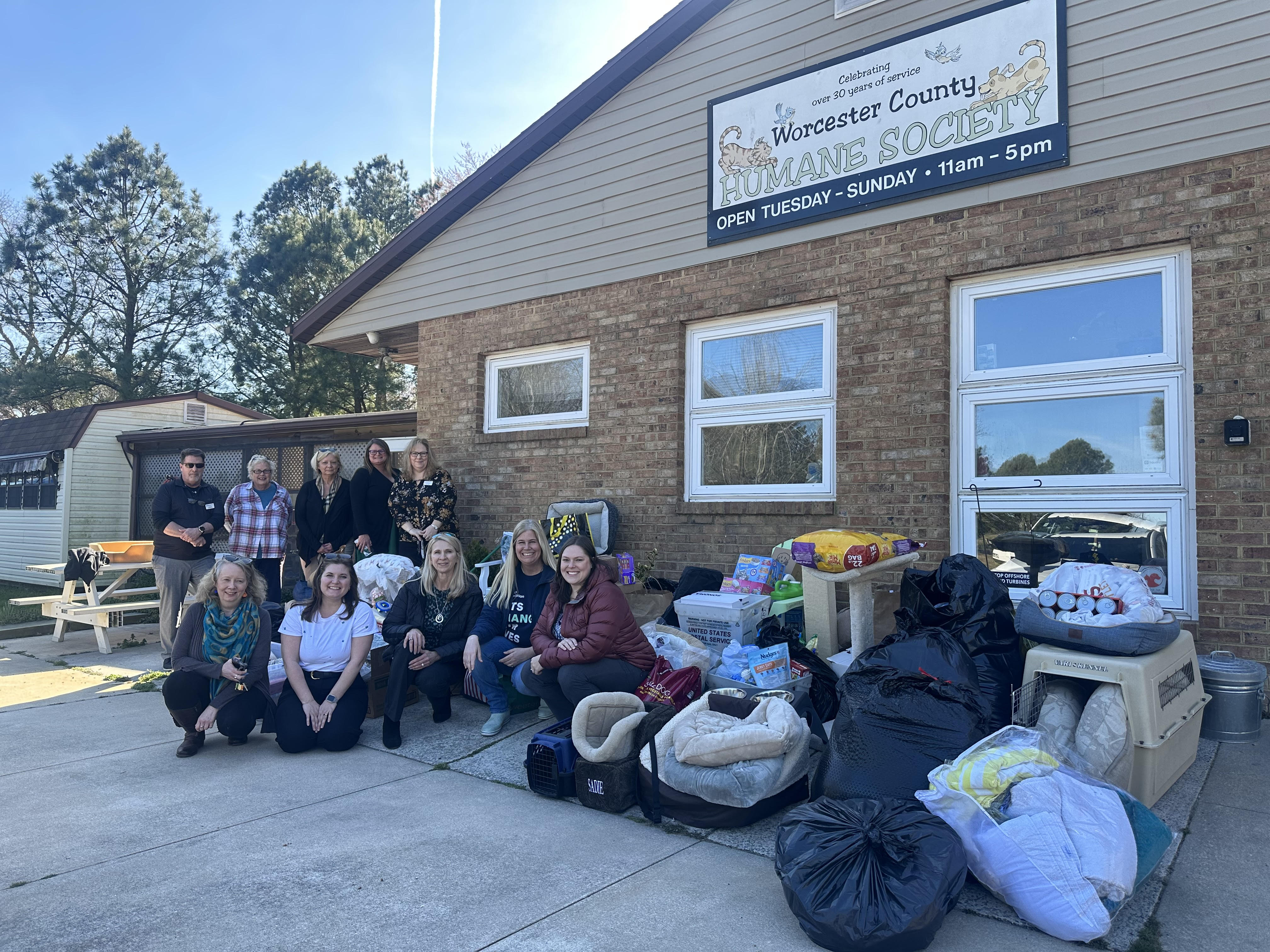 Legum & Norman donated four carloads of pet supplies to Worcester County Humane Society.