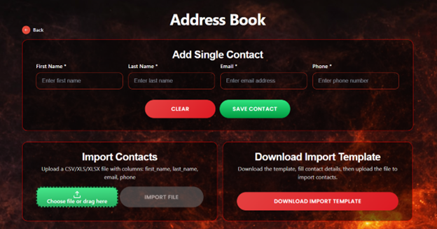 ApolloCASH Address Book 