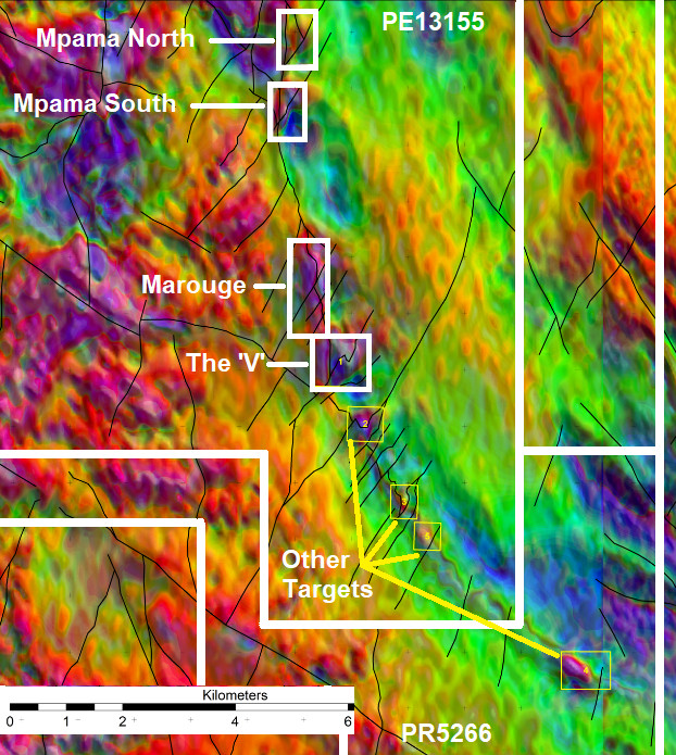 Figure 4: Regional Exploration Targets on the Alphamin Licences: Regional Exploration Targets on the Alphamin Licences