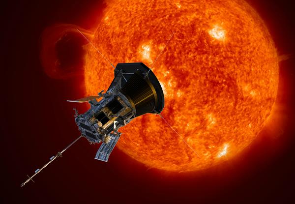 NASA rendition of the Parker Solar Probe (PSP) satellite