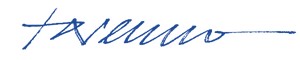 Signature of Raymond F. Vennare, Chief Executive Officer