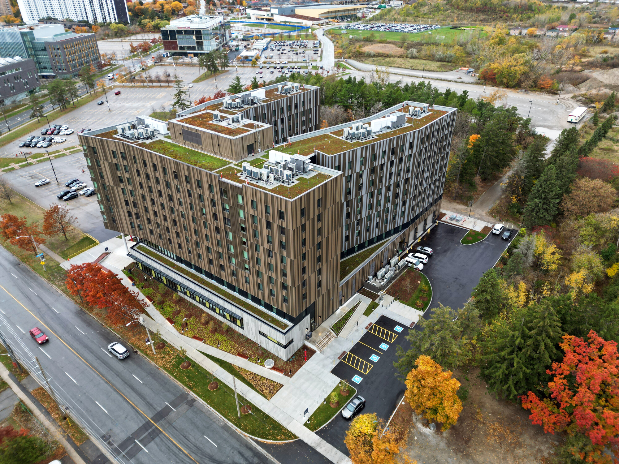 Harmony Commons Student Residence Aerial View