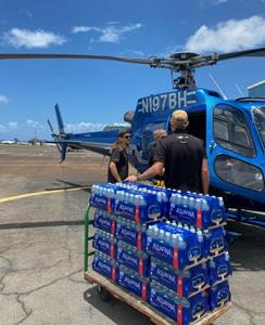 Blue Hawaiian Helicopters Help Areas Impacted by Wildfire